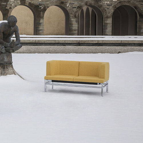 Contemporary sofa - PONTE - LUXY - leather / privacy / tablet