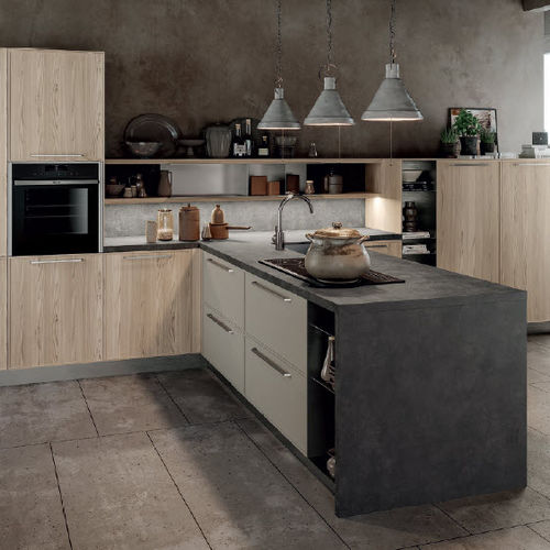 Contemporary Kitchen Aria 5 Arredo3 S R L Laminated Wood Metal Laminate