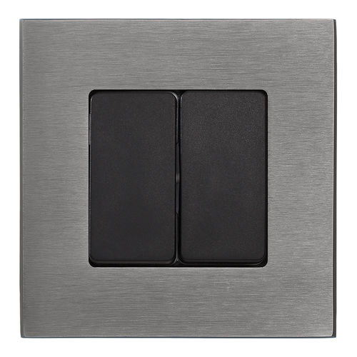 Light switch - FEDE Switch & Light - push-button / recessed / double