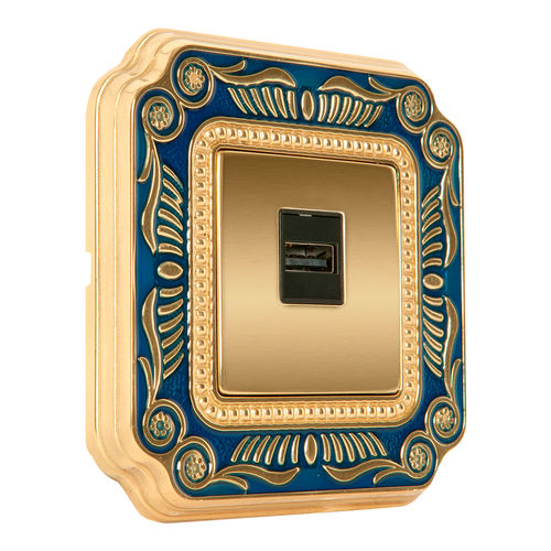 USB socket - FIRENZE  - FEDE Switch & Light - wall-mounted / recessed / metal