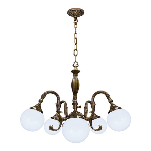 Traditional chandelier - MILAZZO IV - FEDE Switch & Light - brass / 5 light / commercial