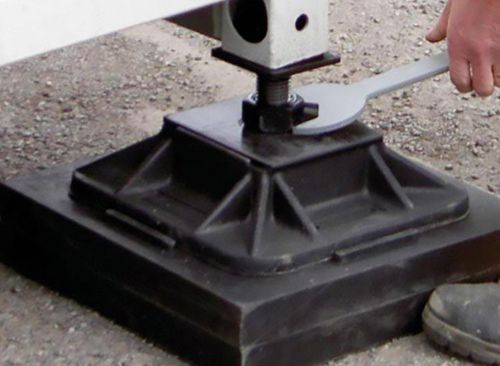 Structural bearing pad - JACKPAD FOUNDATIONS - Algeco - elastomer / steel / recycled plastic