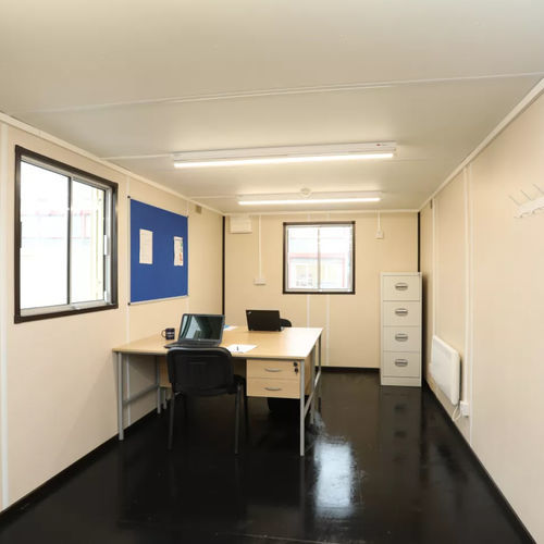 Construction site container building - 24 - Algeco - for office / galvanised steel