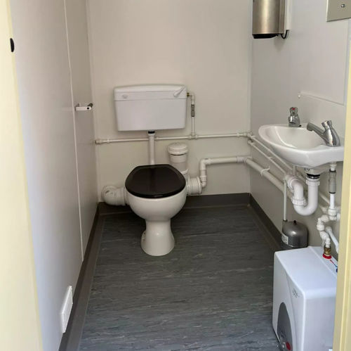 Portable toilet cabin - 16 - Algeco - steel / vinyl / multiple