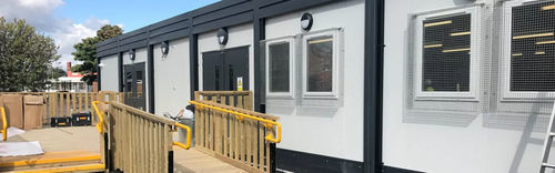 School container building - PCL0320 - Algeco - modular / galvanised steel