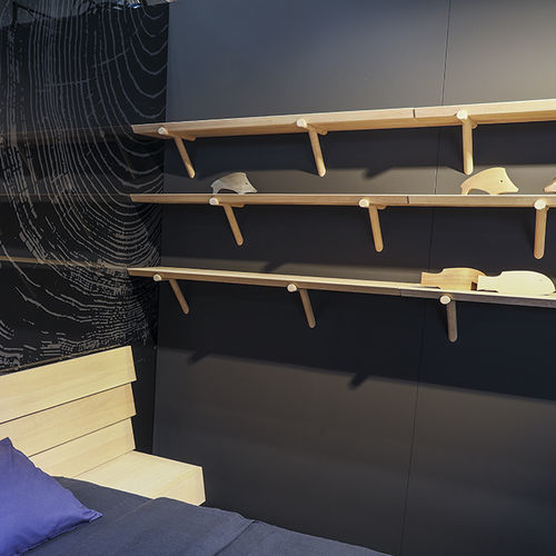 Wall-mounted shelf - VETVA - JAVORINA - contemporary / oak / walnut
