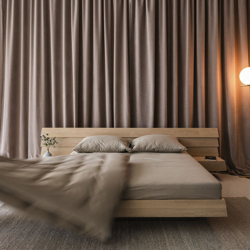 Double bed - TATRAN - JAVORINA - contemporary / with headboard / with bedside table