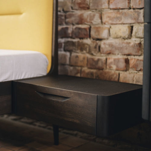 Contemporary bedside table - AIRA - JAVORINA - oak / walnut / solid wood