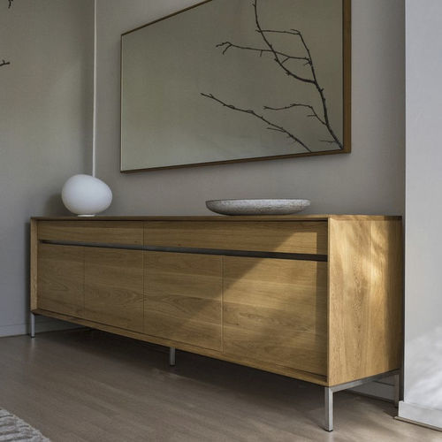 Wall-mounted sideboard - LINK - JAVORINA - contemporary / oak / walnut