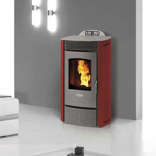Pellet heating stove - M10 - FAIR srl - 0 - 5 kW / 5 kW...10 kW / free-standing