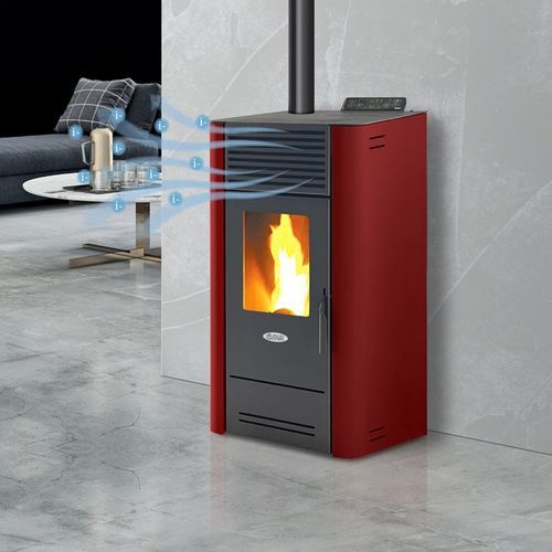 Pellet heating stove - BIO100AH - FAIR srl - 0 - 5 kW / 5 kW...10 kW / free-standing