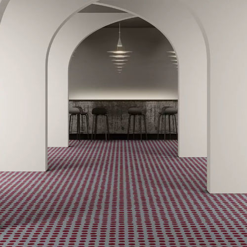 Tufted carpet - SHE LB1  - EGE CARPETS - wool / geometric pattern / gray