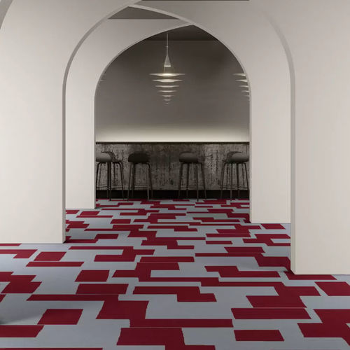 Tufted carpet - SHE LB6 - EGE CARPETS - wool / geometric pattern / gray