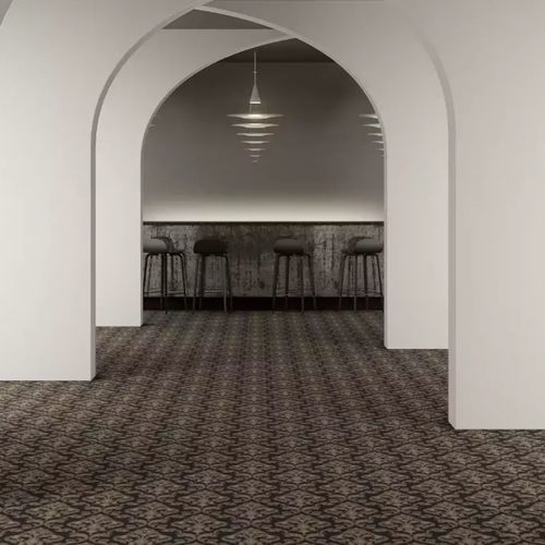 Tufted carpet - MEDALLION  - EGE CARPETS - polyamide / damask / gray