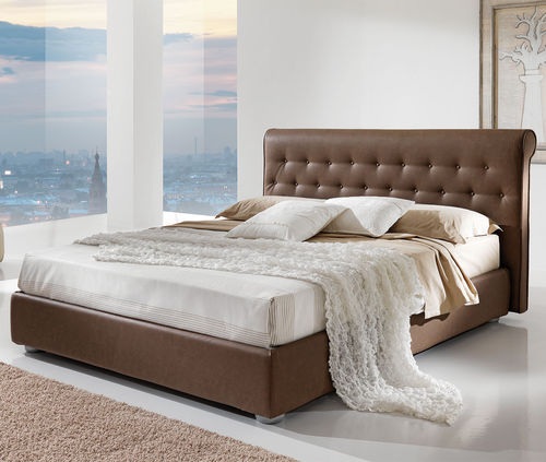 Double bed - CHIC  - GIESSEGI - contemporary / upholstered / with headboard
