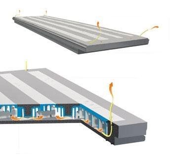 Reinforced concrete precast core floor slab - ECO VENTILATO - Styl-Comp - for roofs / insulating