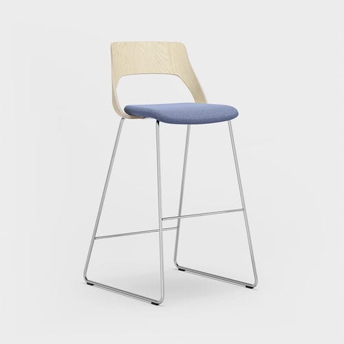 Contemporary bar stool - EMBRACE - KINNARPS - metal base / upholstered / commercial