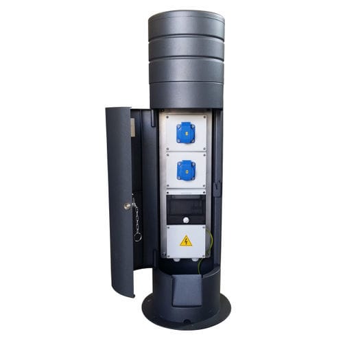 Electrical distribution bollard - PARK PARIS - New VMR S.r.l. - steel / water supply / for compressed air