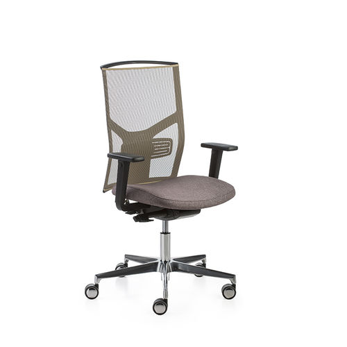 Contemporary office chair - ATIKA - DILEOFFICE - indoor / mesh / leather