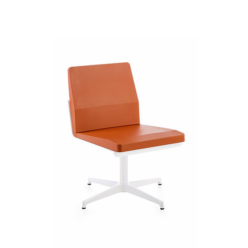 Contemporary fireside chair - CALMA - DILEOFFICE - metal / plastic / black