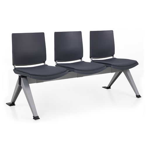 Aluminum beam chair - ATENEA - DILEOFFICE - plastic / 3-seater / 4-seater