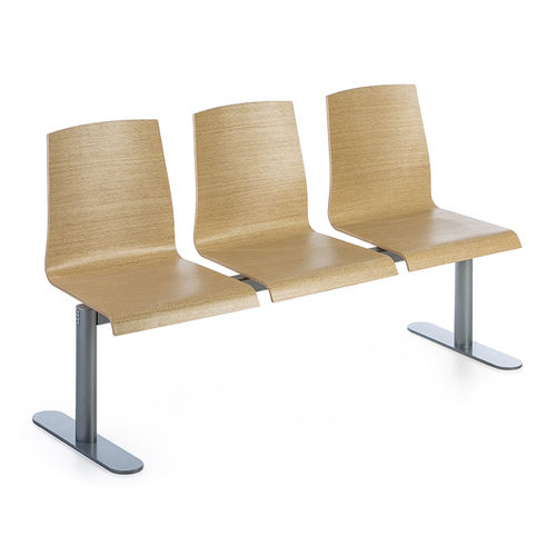 Wooden beam chair - TOP+ - DILEOFFICE - 3-seater / indoor / contemporary