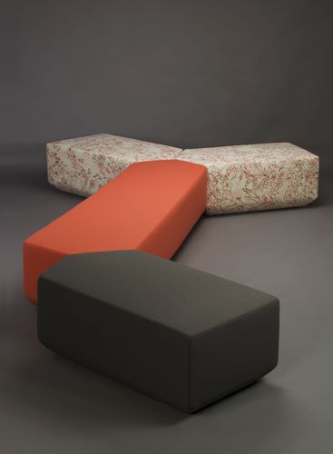 Contemporary bench - TRI - mminterier - leather / fabric / modular