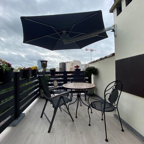 Wall-mounted parasol - P4 - PROSTOR - round / orientable / telescopic