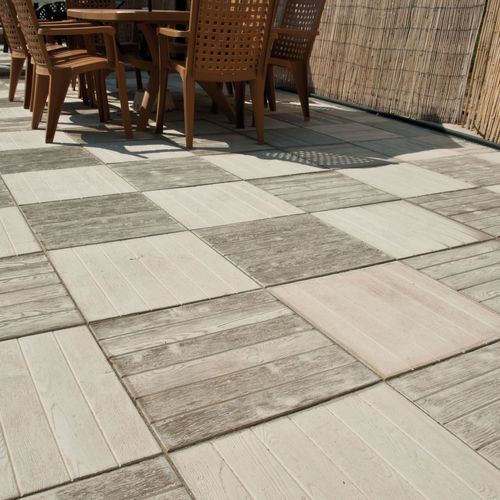 Concrete tile - AZORES - Verniprens - matte / embossed / outdoor