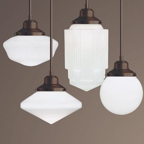 Pendant lamp - ASHLAND  - SPI Lighting - aluminum / brass / opal