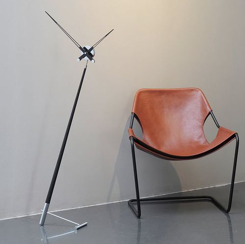 Contemporary clock - PISA - NOMON - floor-standing / analog / walnut