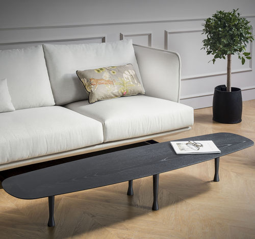 Contemporary coffee table - NOMON - walnut / ash / walnut base