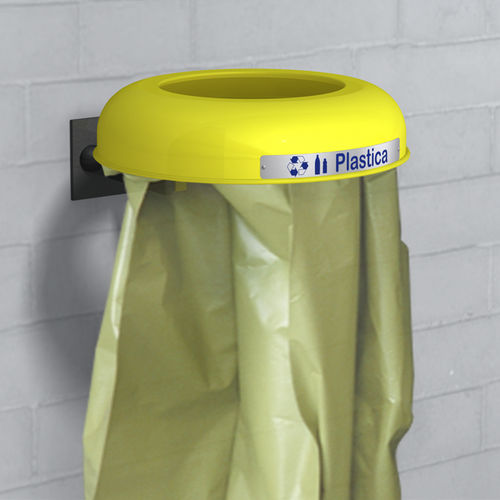 Public trash can - CLEAN 326-M - DIMCAR s.r.l. - recycling / wall-mounted / metal