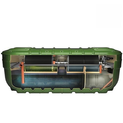 PE domestic wastewater treatment plant - KLARGESTER BIODISC&reg; - Kingspan Insulation - compact