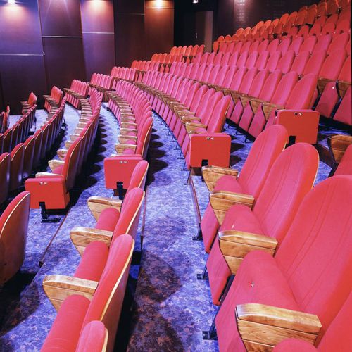 Contemporary auditorium seating - KLAP - kleslo - fabric / foam / wooden