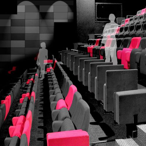 Contemporary auditorium seating - FOLD-UP - kleslo - fabric / metal / folding