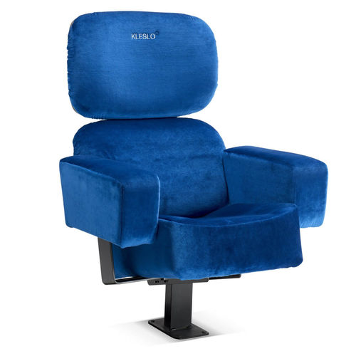 Fabric cinema seating - OTTOMAN - kleslo - commercial / black / blue