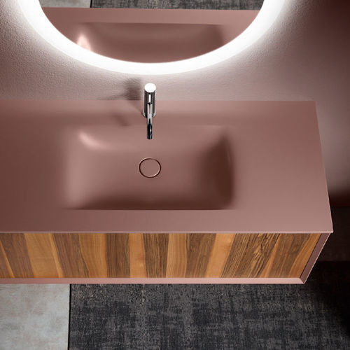 Integrated washbasin - KLINIO / MYKLINO - F.lli Stocco s.r.l. - composite / high-gloss / rectangular