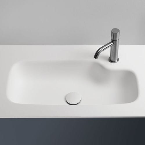 Integrated washbasin - POOL - F.lli Stocco s.r.l. - composite / antibacterial / high-gloss