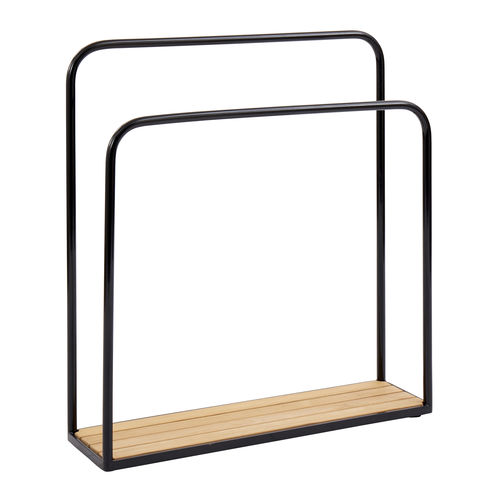 2-bar towel rack - FONTENAY - Garpa - floor-standing / teak / steel