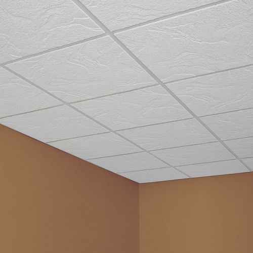 Ceiling acoustic panel - SANDRIFT™ - USG - mineral fiber / square / geometric