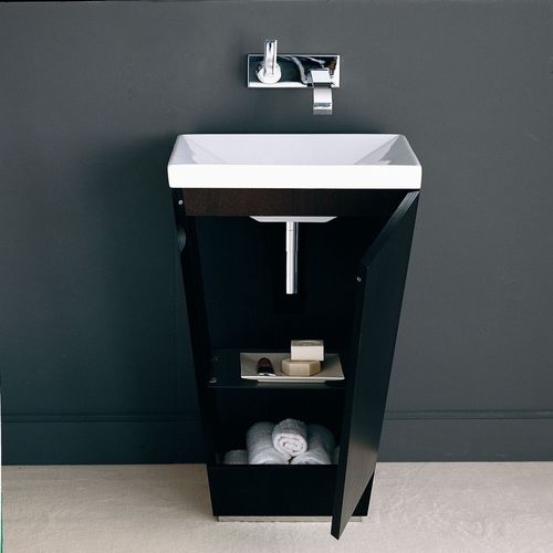 Freestanding washbasin PATIO Ws Bath Collections wooden / contemporary / with shelf