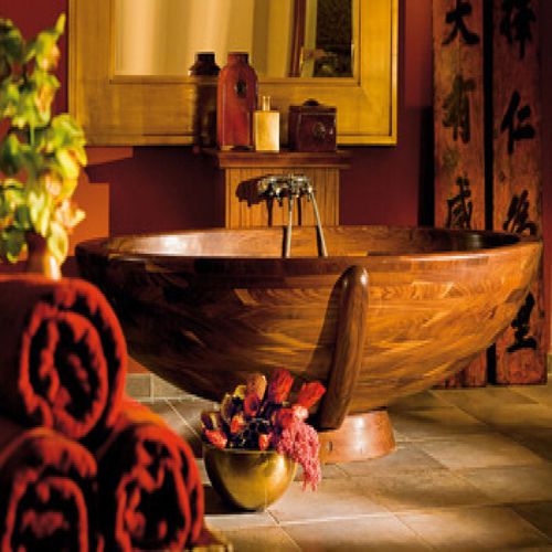 Round bathtub - MADERA - Ws Bath Collections - free-standing / professional / wooden