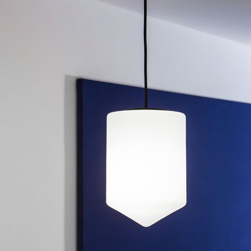 Pendant lamp - BULLET - Formagenda - steel / polished brass / glass