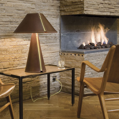 Table lamp - EL SENOR - Formagenda - leather / contemporary / corded