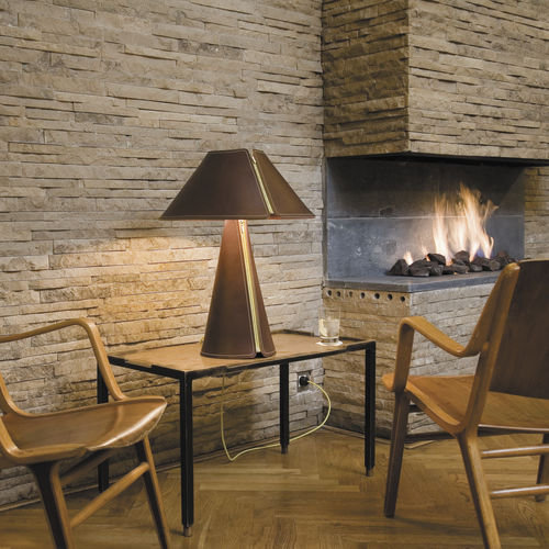 Table lamp - EL SENOR - Formagenda - leather / contemporary / corded