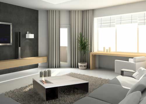 Contemporary coffee table - 609 - Vulcania - concrete / square / with bioethanol burner