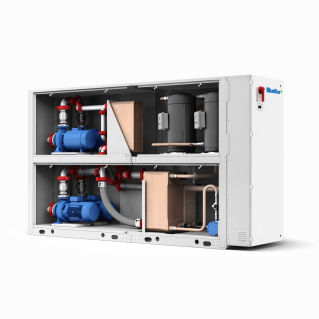 Water-cooled chiller - TETRIS W REV FC/NG - Blue Box Group - floor-mounted / indoor