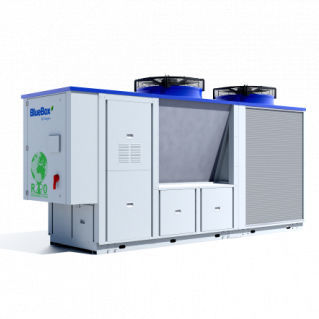 Air-cooled chiller - TITAN SKY HI R0 FC - Blue Box Group - floor-mounted / free cooling / compact