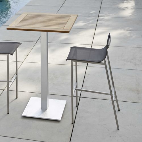 Contemporary bar chair - BARNY - STERN MOEBEL - outdoor / Textilene® / stainless steel